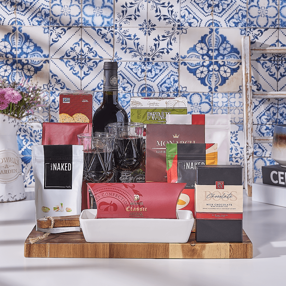 All A Board Wine Gift Basket, kosher wine gift, kosher wine, kosher gift, kosher, wine gift, wine, USA delivery