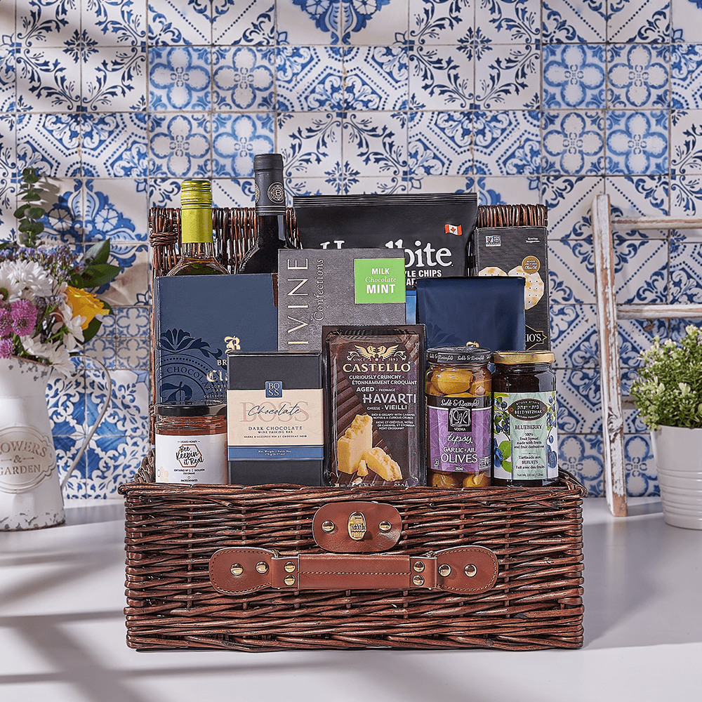 Ample Kosher Picnic Gift Set, kosher gift, kosher, wine gift, wine, kosher wine gift, kosher wine, coffee gift, coffee, USA delivery