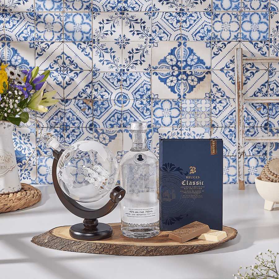 Around the World Kosher Spirits Gift, kosher gift, kosher, liquor gift, liquor, decanter gift, decanter, USA delivery