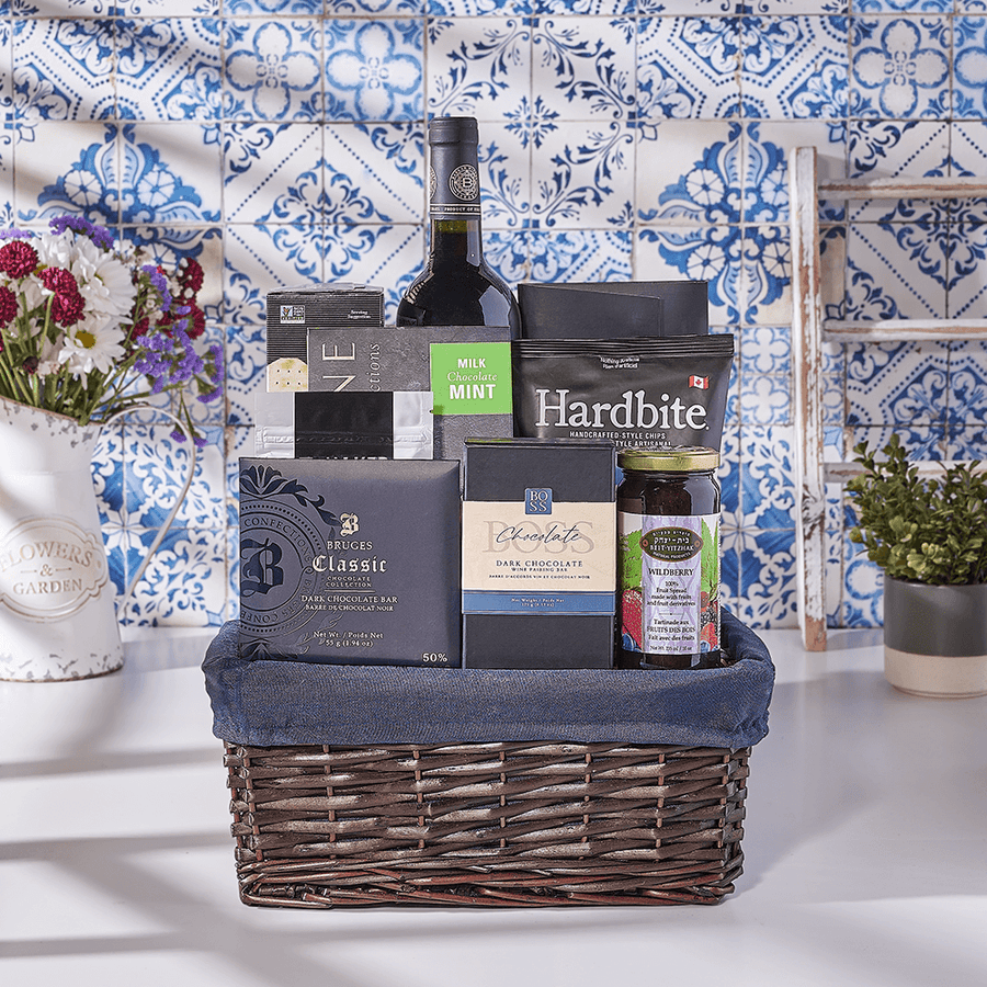 Bold In Blue Kosher Wine Gift Basket, wine gift, wine, kosher gift, kosher, kosher wine gift, kosher wine, USA delivery