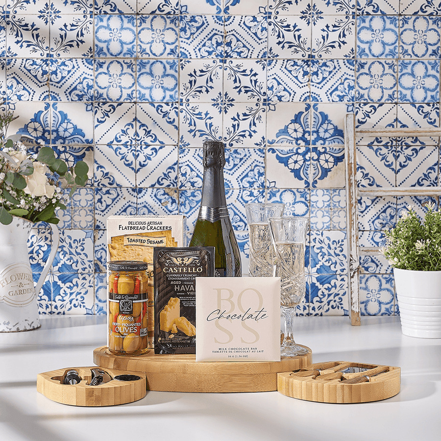 Champagne Party Gift Set, kosher gift, kosher, champagne gift, champagne, sparkling wine gift, sparkling wine, USA delivery