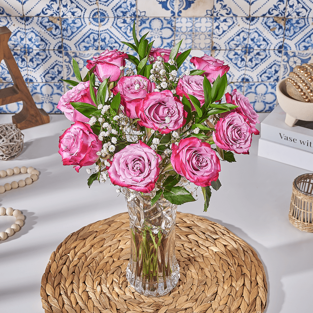 Cheerful Blushing Rose Bouquet, flower gift, flower, bouquet gift, bouquet, US delivery