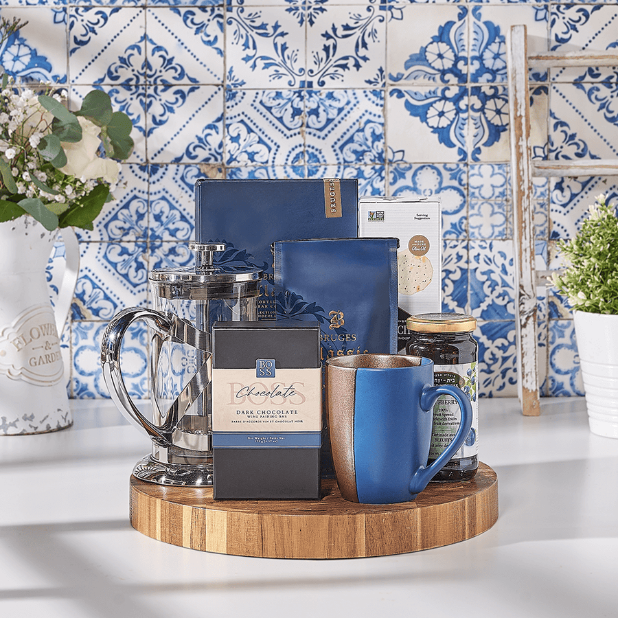 Coffee & Chocolates Kosher Gift Set, kosher gift, kosher, coffee gift, coffee, chocolate gift, chocolate, USA delivery