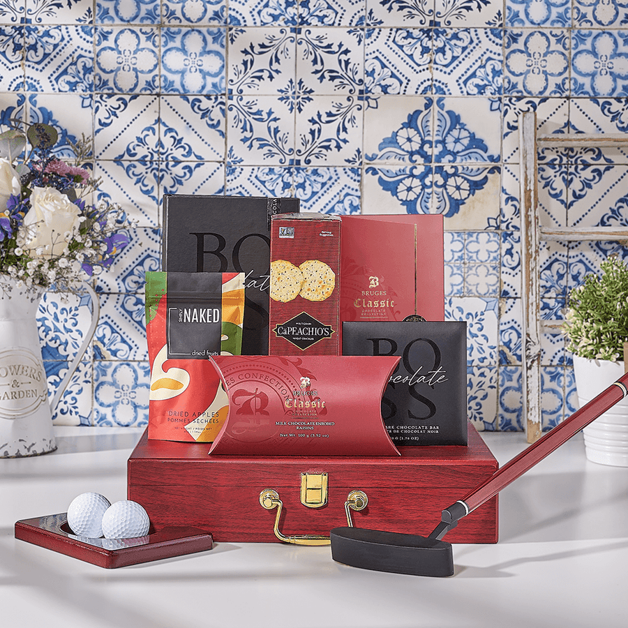 Executive Putting Snack Set, kosher gift, kosher, golf gift, golf, putting gift, putting, US delivery