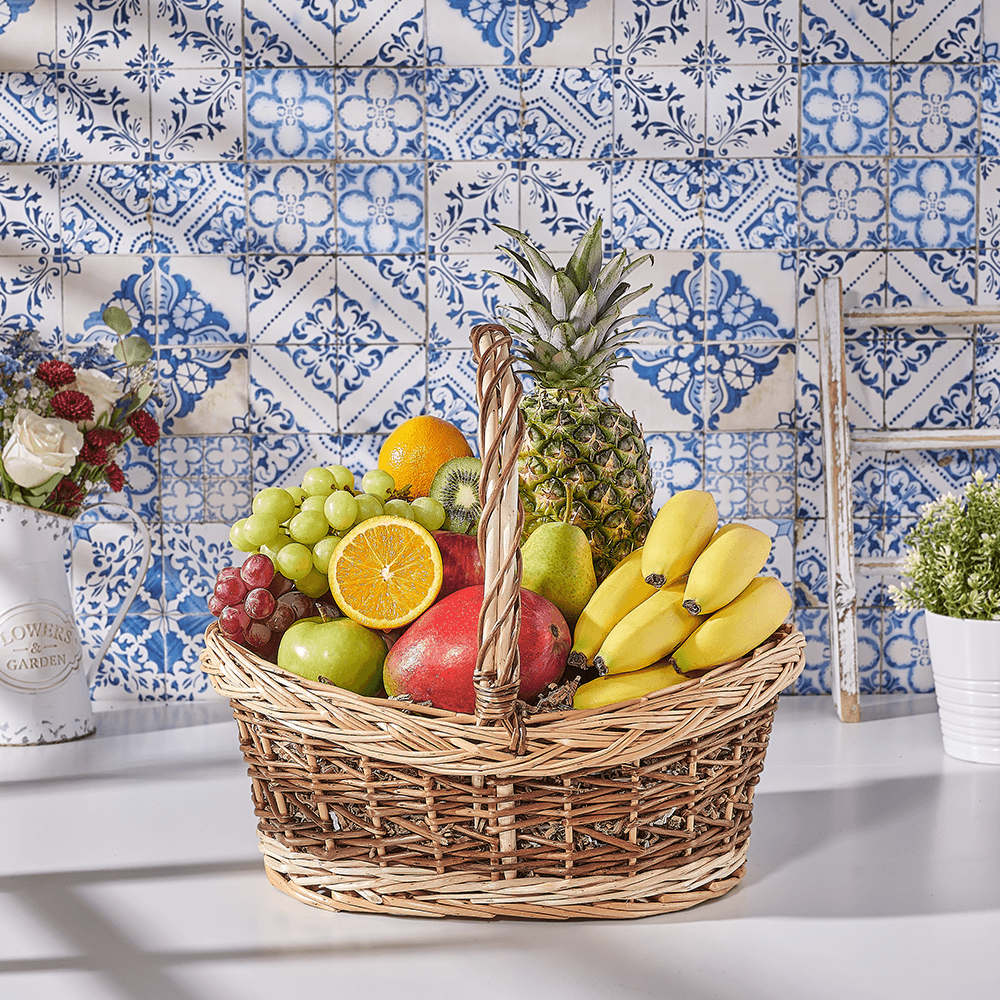 Festive Fruit Basket, kosher gift, kosher, fruit gift, fruit, fruit basket, USA delivery