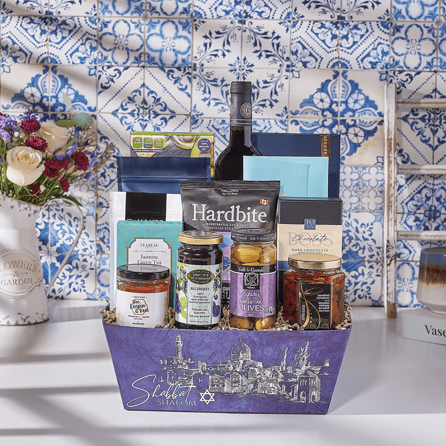 For The Mashugana Gift Basket, kosher gift, kosher, wine gift, wine, chocolate gift, chocolate, USA delivery