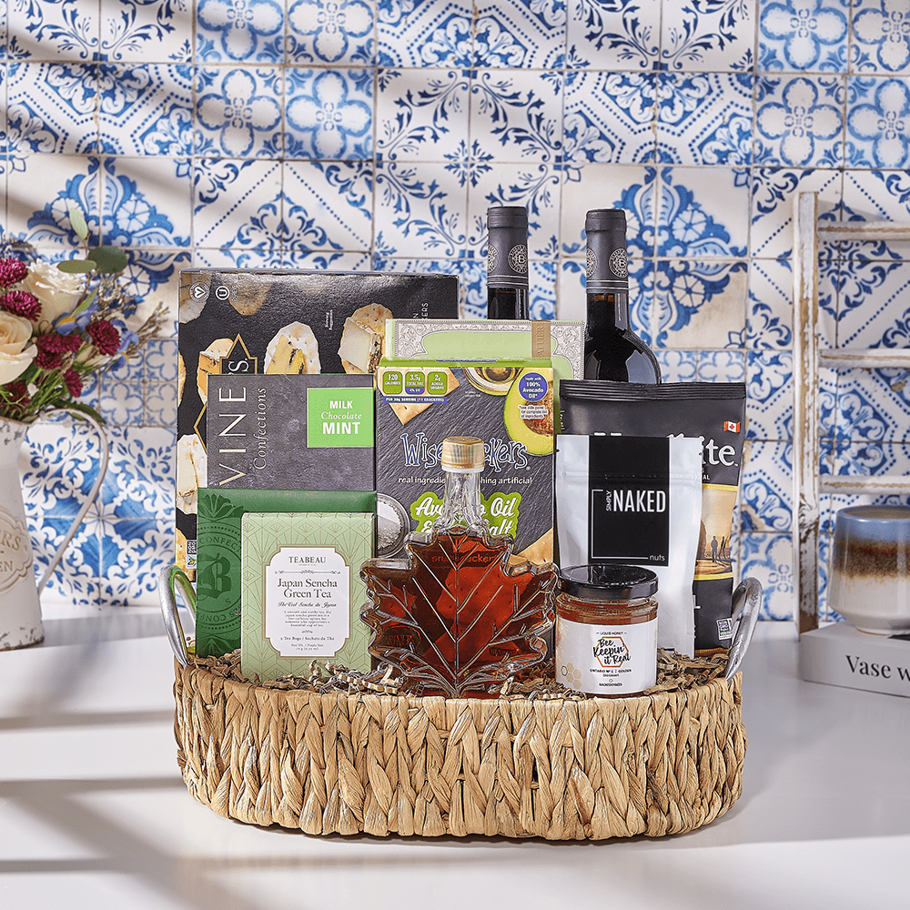 Fun & Festive Wine Gift Basket, kosher gift, kosher, kosher wine gift, kosher wine, wine gift, wine, USA delivery