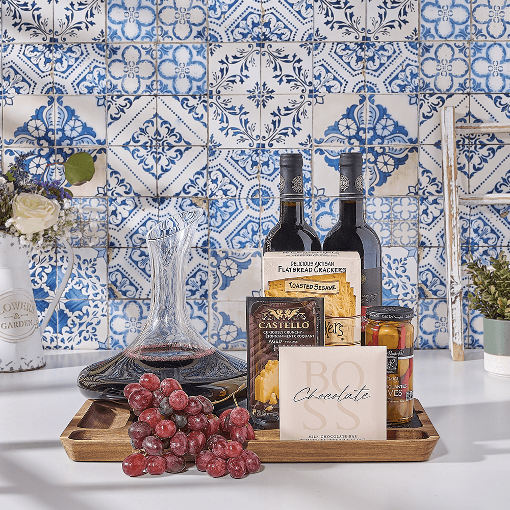 Kosher Paris Bistro Wine Gift Basket, kosher wine gift, kosher wine, kosher gift, kosher, wine gift, wine, USA delivery