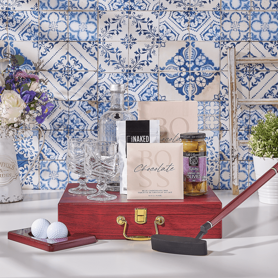 Kosher Spirits & Putting Practice Set, kosher liquor gift, kosher liquor, kosher gift, kosher, liquor gift, liquor, golf gift, golf, putting practice gift, putting practice, USA delivery