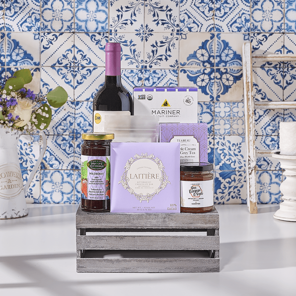 Kosher Wine &amp; Jam Gift Set, kosher wine gift, kosher wine, kosher gift, kosher, wine gift, wine, USA delivery
