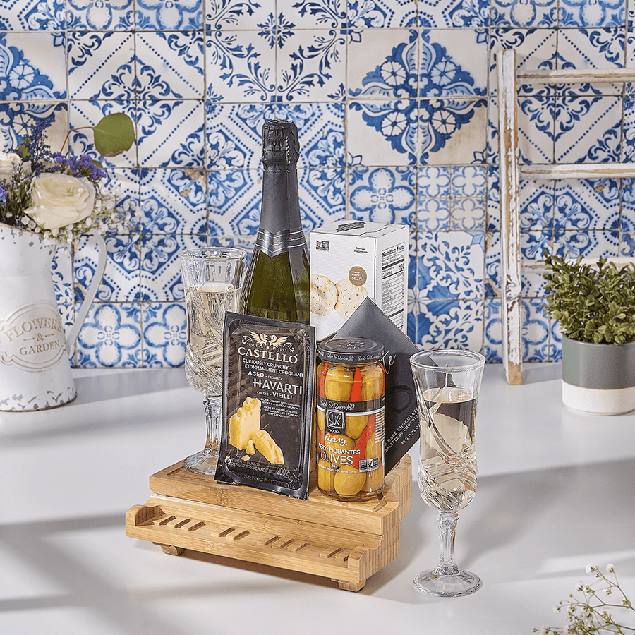 Lasting Impressions Gift Basket, kosher gift, kosher, champagne gift, champagne, sparkling wine gift, sparkling wine, USA delivery