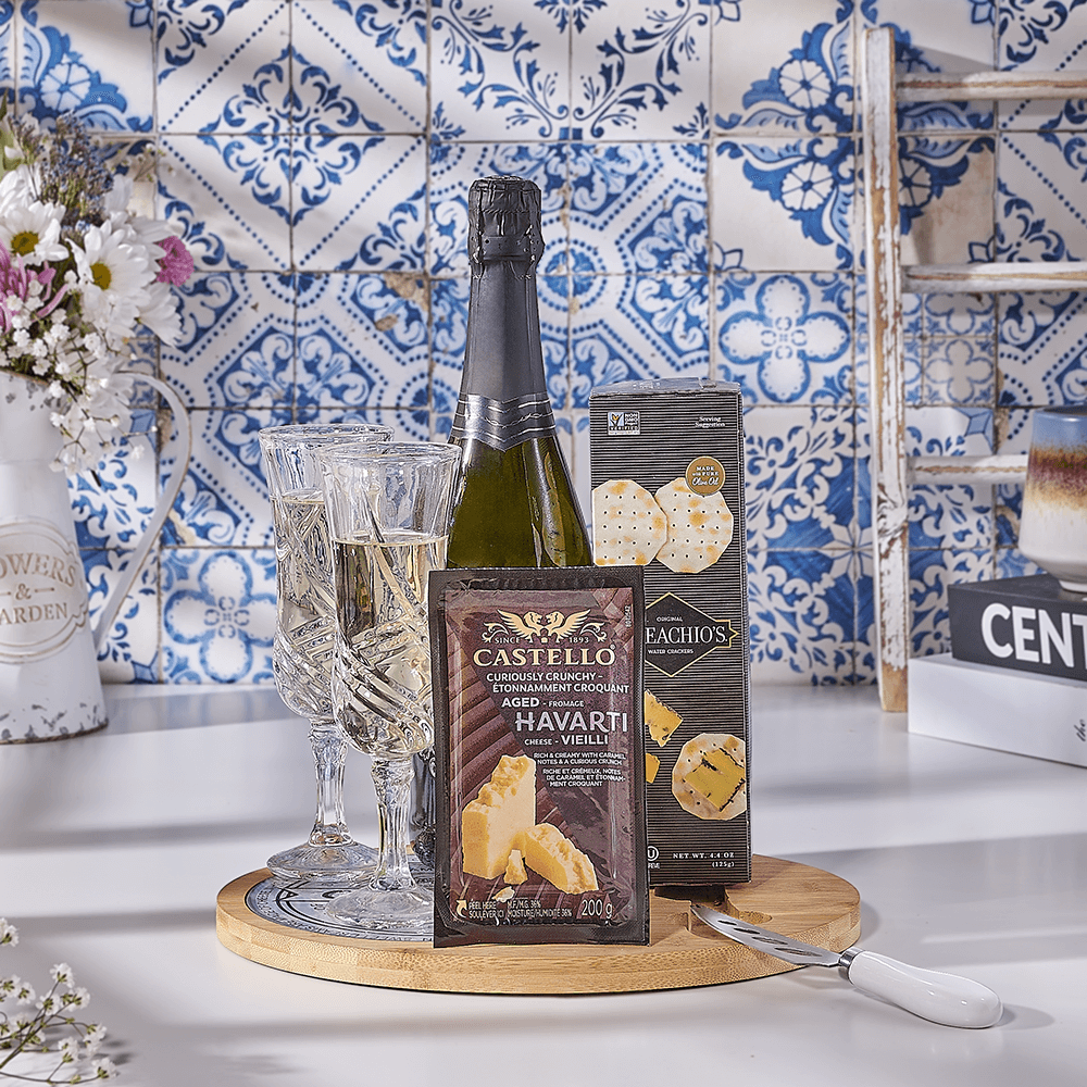 Nosher’s Bliss Kosher Champagne Gift Set, champagne gift, champagne, sparkling wine gift, sparkling wine, kosher gift, kosher, USA delivery