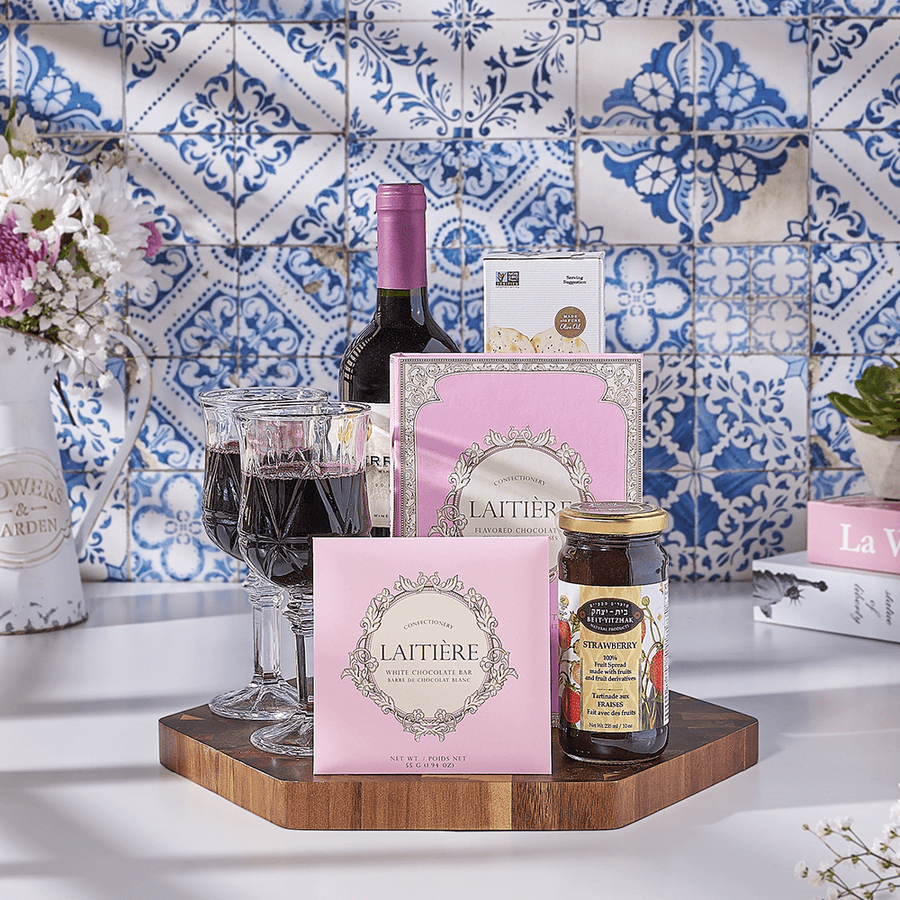 Simple Pleasures Kosher Gift Set, kosher wine gift, kosher wine, kosher gift, kosher, wine gift, wine, USA delivery