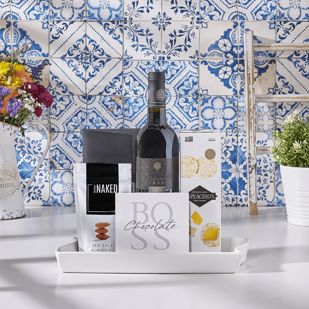 Snacks At Play Wine Gift Set, kosher wine gift, kosher wine, kosher gift, kosher, wine gift, wine, chocolate gift, chocolate, USA delivery