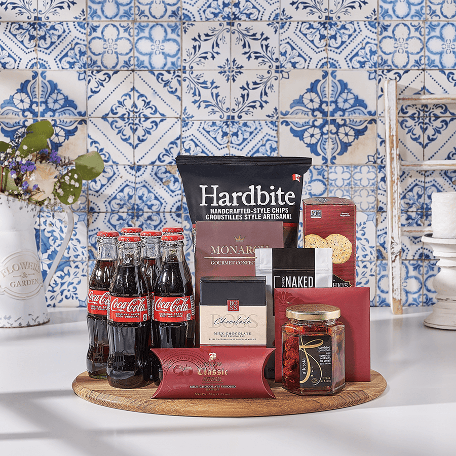 Soda & Snacks Gift Set, soda gift, soda, kosher gift, kosher, chocolate gift, chocolate, USA delivery