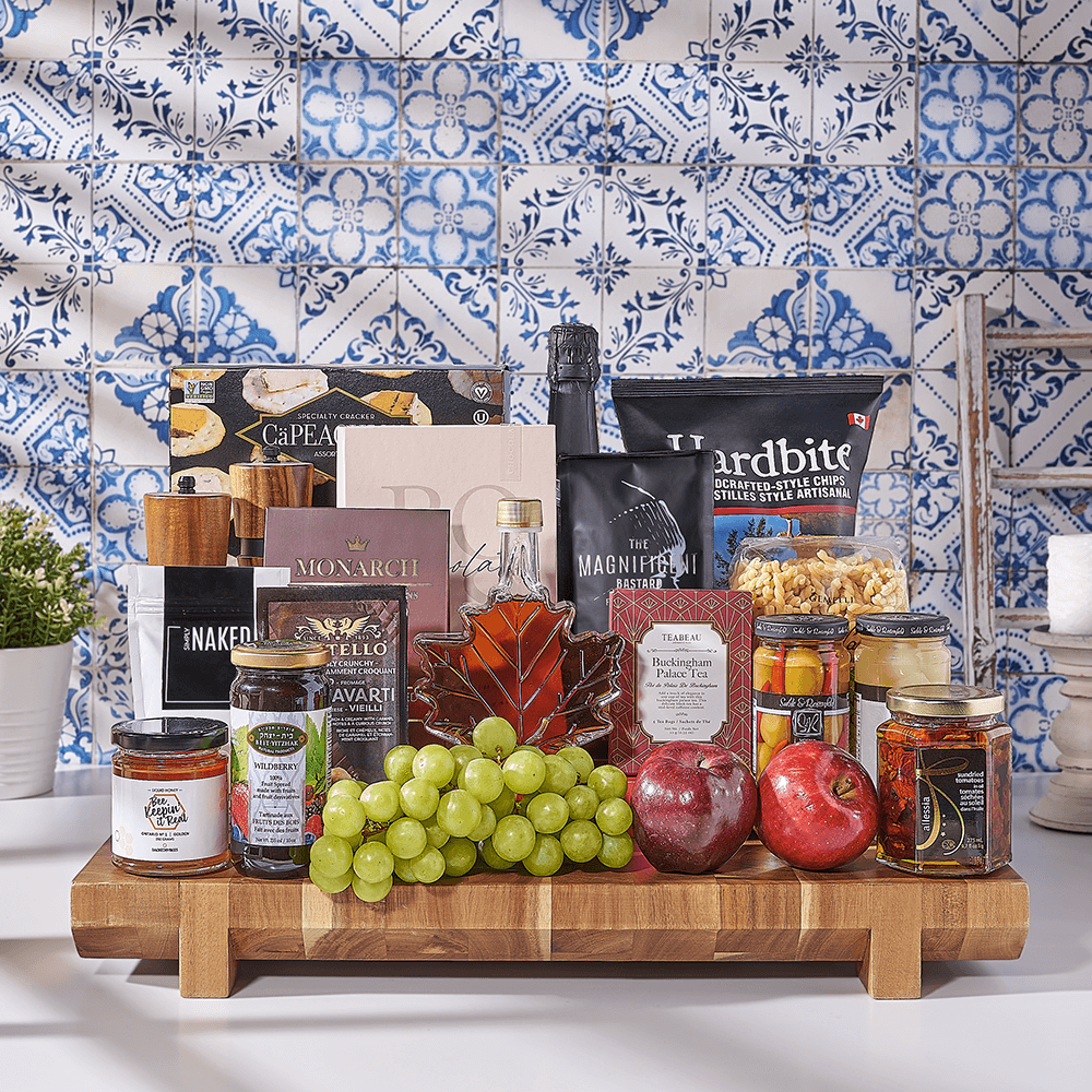 Tastes of The Shuk Mahane Yehuda Gift Basket, kosher gift, kosher, champagne gift, champagne, sparkling wine gift, sparkling wine, USA delivery