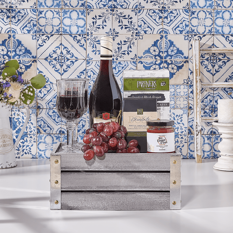 The Kosher Snack Sampler, wine gift, wine, kosher gift, kosher, fruit gift, fruit, USA delivery