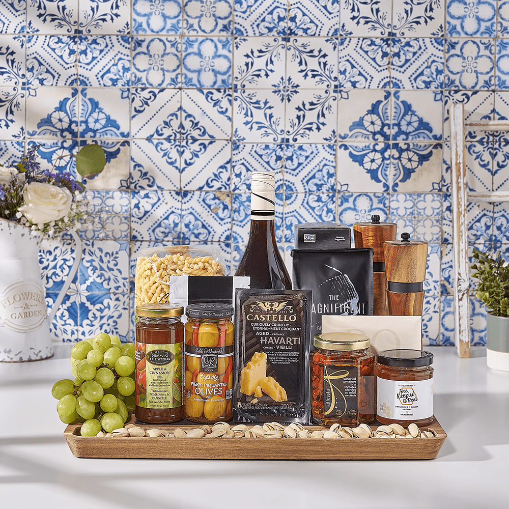 The Tuscany Wine Gift Basket, kosher gift, kosher, pasta gift, pasta, kosher wine gift, kosher wine, wine gift, wine, USA delivery