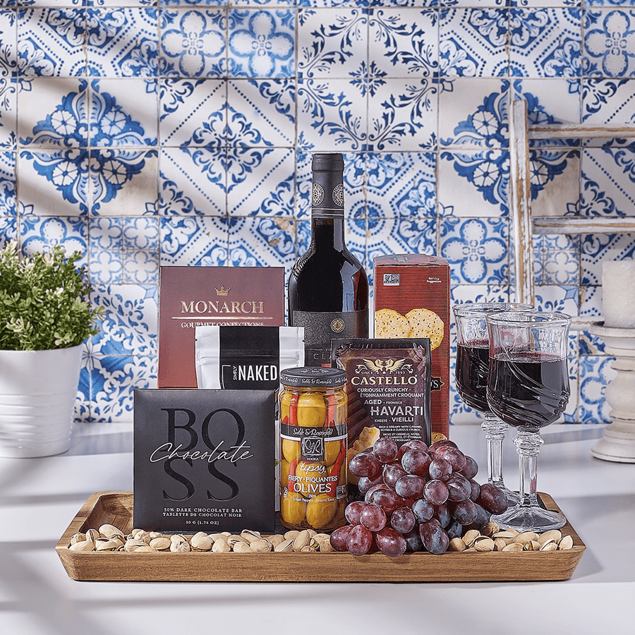 The Vineyard's Yield Gift Basket, kosher wine gift, kosher wine, kosher gift, kosher, wine gift, wine, USA delivery