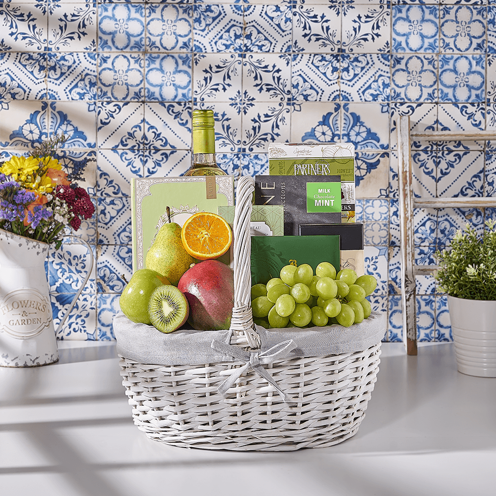 The Wholesome Kosher Gift Basket, kosher wine gift, kosher wine, wine gift, wine, kosher gift, kosher, chocolate gift, chocolate, USA delivery