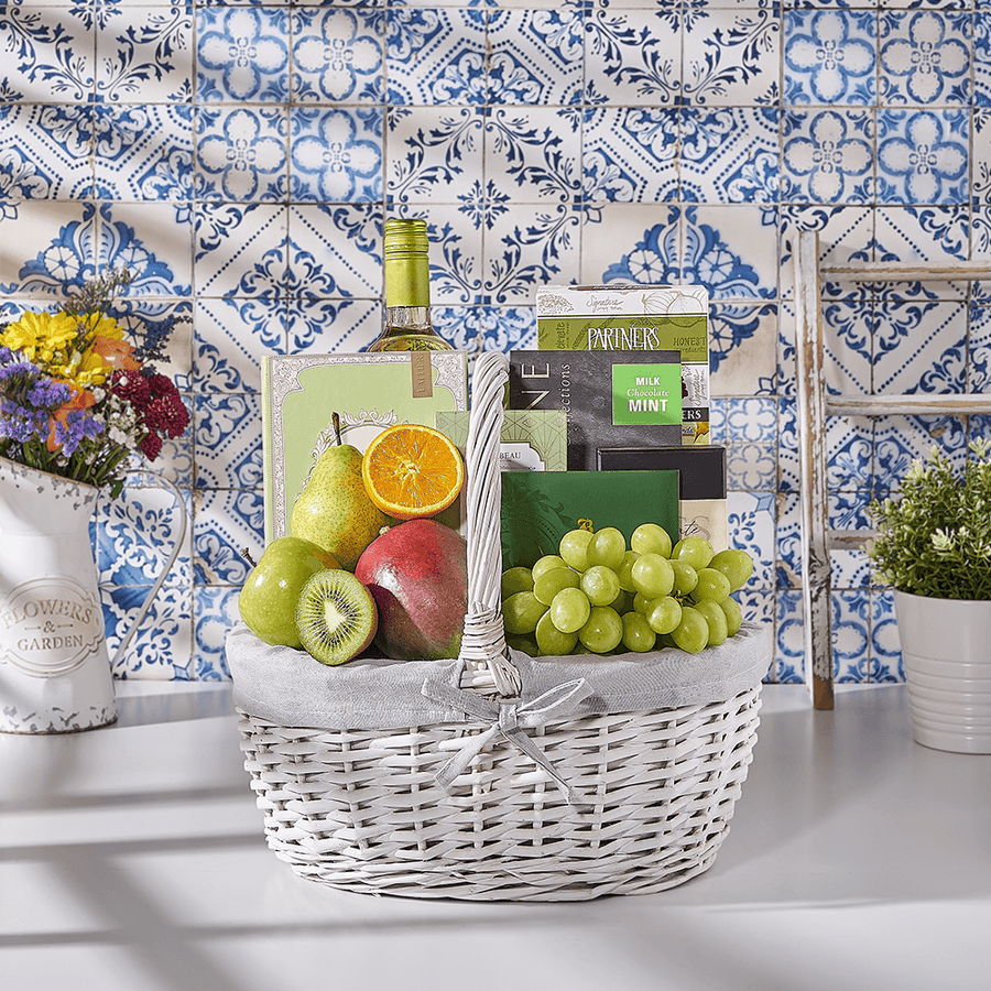 The Wholesome Kosher Gift Basket, kosher wine gift, kosher wine, wine gift, wine, kosher gift, kosher, chocolate gift, chocolate, USA delivery