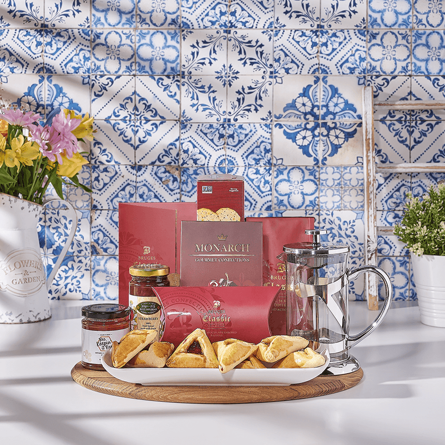 The ‘Coffee Break’ Gift Basket, kosher gift, kosher, coffee gift, coffee, cookie gift, cookie, USA delivery