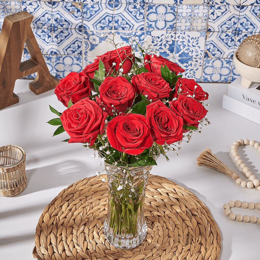 Traditional Red Rose Bouquet, flower gift, flower, bouquet gift, bouquet, US delivery