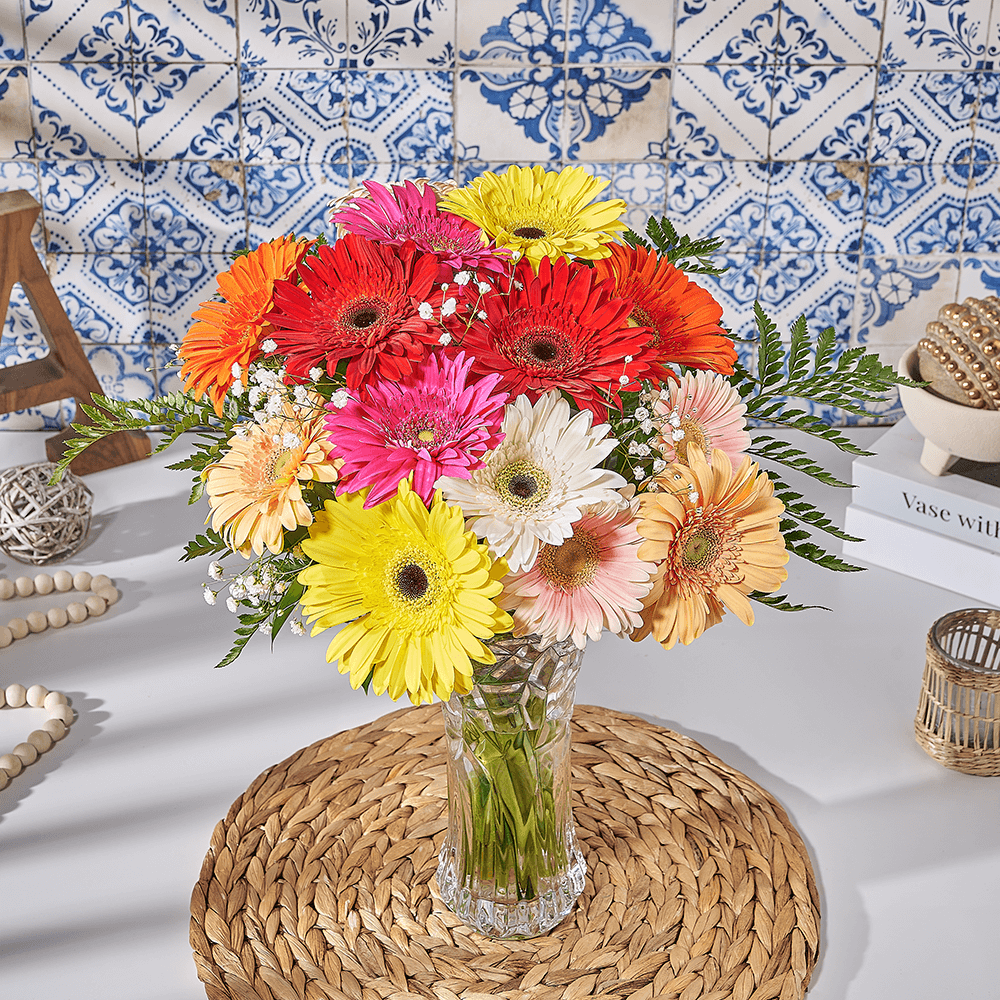 Vivid Gerbera Daisy Bouquet, daisy gift, daisy, flower gift, flower, bouquet gift, bouquet, US delivery