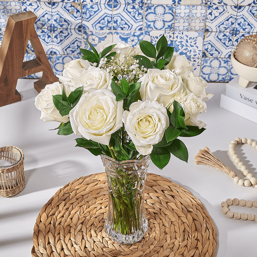 White Rose Bouquet, flower gift, flower, bouquet gift, bouquet, US delivery