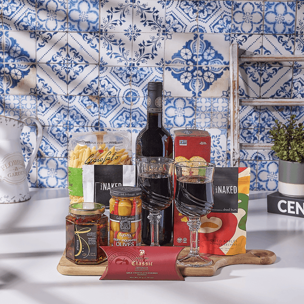 Wine Celebration Gift Set, kosher gift, kosher, wine gift, wine, pasta gift, pasta, USA delivery