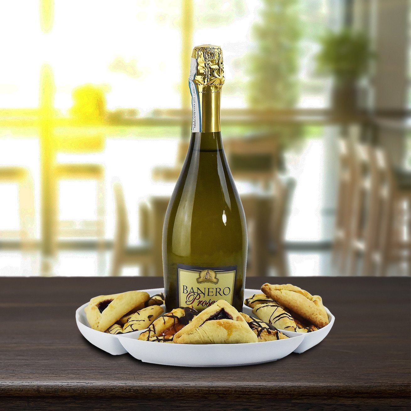 Hamantaschen Cookies & Champagne Gift Basket